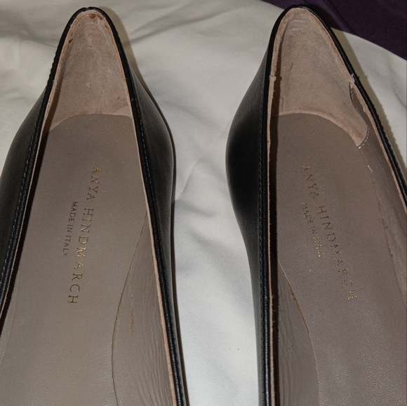 Anya Hindmarch London Luxury Black Leather Smiley Flats QUICK SELL TAKING OFFERS - Picture 5 of 5